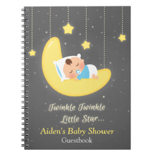 Twinkle Twinkle Little Star Baby Shower Gästebuch Notizblock
