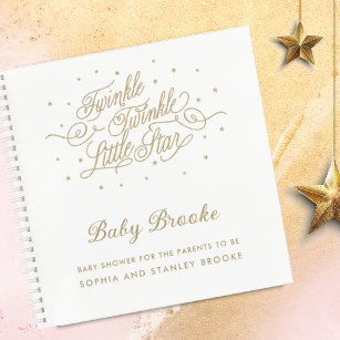 Twinkle Twinkle Little Star Baby Shower Gästebuch Notizblock