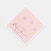 Twinkle Twinkle Little Star Baby Shower Girl Pink Serviette (Ecke)