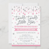 Twinkle Twinkle Little Star Baby Shower Invitation Einladung (Vorderseite)