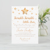 Twinkle Twinkle Little Star Baby Shower Invitation Einladung (Stehend Vorderseite)