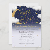 Twinkle Twinkle Little Star Baby Sprinkle Einladung (Vorderseite)