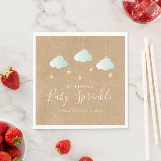 Twinkle Twinkle Little Star Baby Sprinkle Rustikal Serviette (Beispiel)