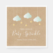 Twinkle Twinkle Little Star Baby Sprinkle Rustikal Serviette (Vorderseite)