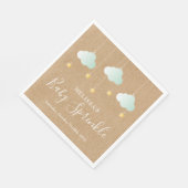 Twinkle Twinkle Little Star Baby Sprinkle Rustikal Serviette (Ecke)