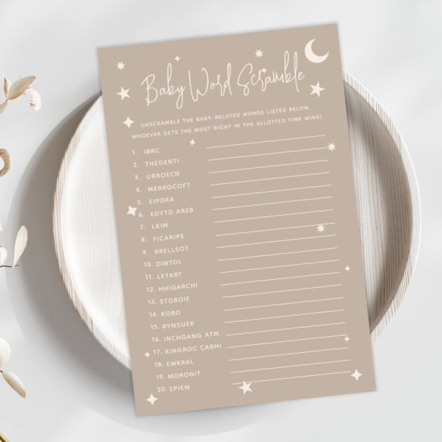 Twinkle Twinkle Little Star Baby Word Scramble (Von Creator hochgeladen)