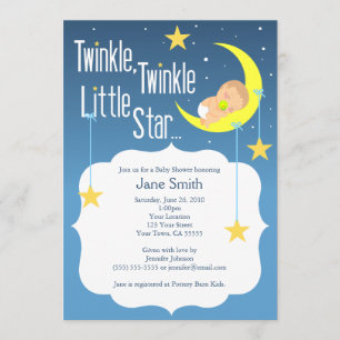 Twinkle Twinkle Little Star Babydusche Einladung