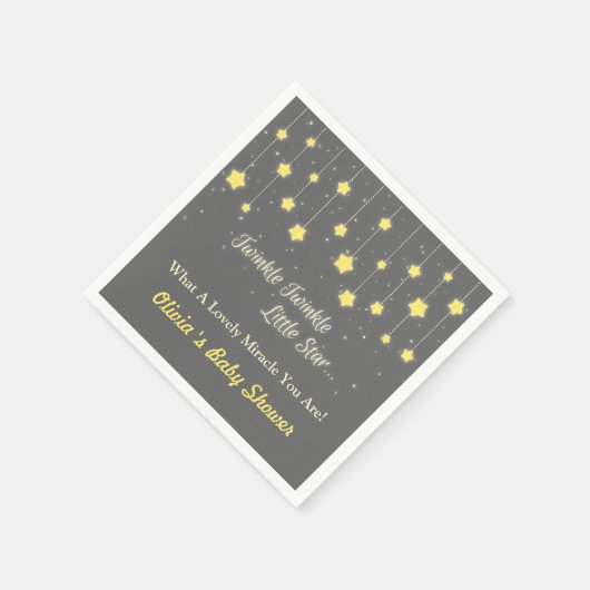 Twinkle Twinkle Little Star Babydusche Serviette (Ecke)