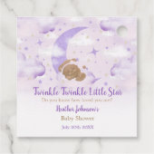 Twinkle Twinkle Little Star Bear Baby Dusche Geschenkanhänger (Rückseite)