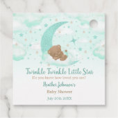 Twinkle Twinkle Little Star Bear Baby Dusche Geschenkanhänger (Rückseite)