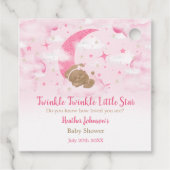 Twinkle Twinkle Little Star Bear Baby Dusche Geschenkanhänger (Rückseite)