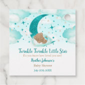 Twinkle Twinkle Little Star Bear Baby Dusche Geschenkanhänger (Rückseite)
