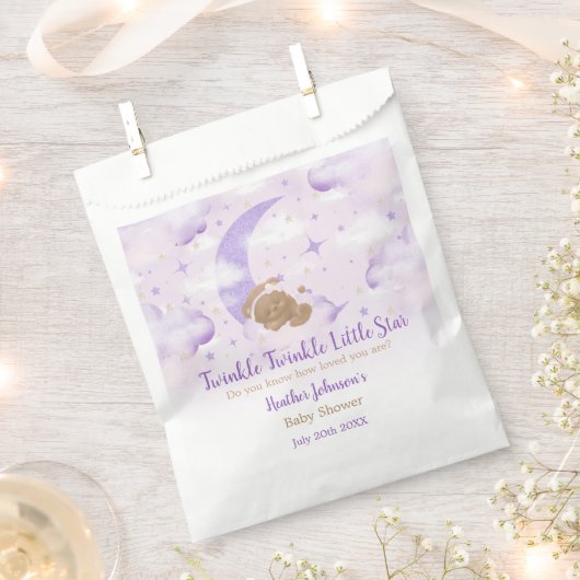 Twinkle Twinkle Little Star Bear Baby Dusche Geschenktütchen (Ausgeschnitten)