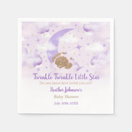 Twinkle Twinkle Little Star Bear Baby Dusche Serviette