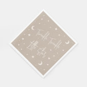 Twinkle Twinkle Little Star Beige Baby Shower Serviette (Ecke)