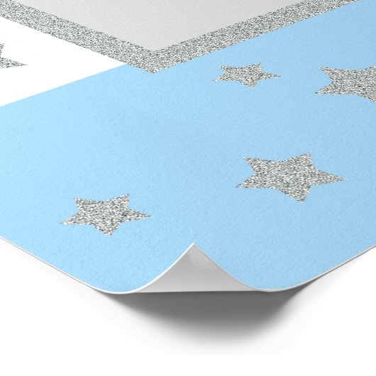 Twinkle Twinkle Little Star Birthday Foto Prop Poster (Ecke)