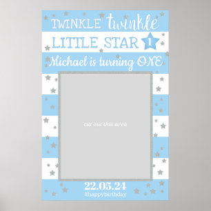 Twinkle Twinkle Little Star Birthday Foto Prop Poster