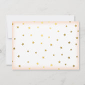 Twinkle, Twinkle, Little Star Birthday Party Koral Einladung (Rückseite)