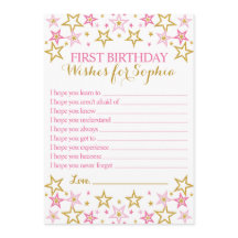 Twinkle Twinkle Little Star Birthday Wish Card