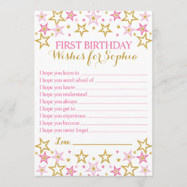 Twinkle Twinkle Little Star Birthday Wish Card Hinweiskarte
