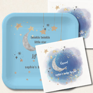 Twinkle Twinkle Little Star, Blau Pappteller