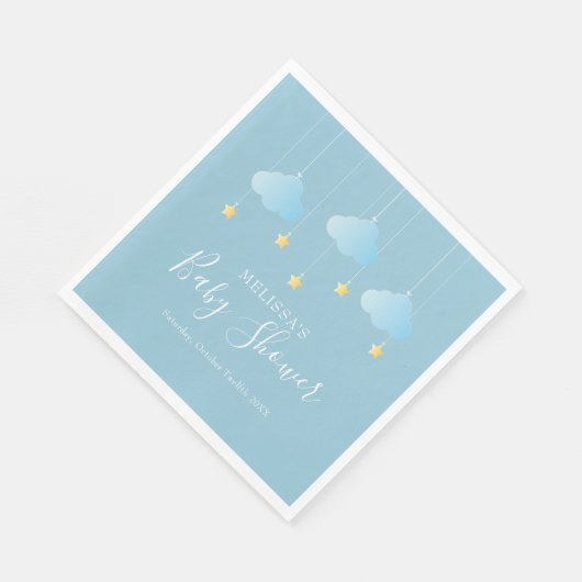 Twinkle Twinkle Little Star Blue Baby Boy Dusche Serviette (Ecke)