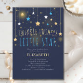 Twinkle Twinkle Little Star Blue Baby Dusche Einladung