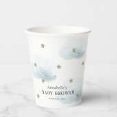 Twinkle Twinkle Little Star Blue Baby Dusche Pappbecher (Vorderseite)