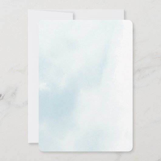 Twinkle Twinkle Little Star Blue Boy Baby Dusche Einladung (Rückseite)