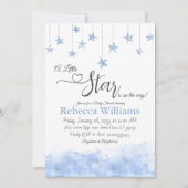 Twinkle Twinkle Little Star Blue Boy Baby Shower Einladung (Vorderseite)