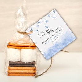 Twinkle Twinkle Little Star Blue Boy Baby Shower Geschenkanhänger