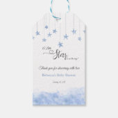 Twinkle Twinkle Little Star Blue Boy Baby Shower Geschenkanhänger (Vorderseite)