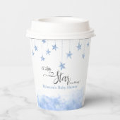 Twinkle Twinkle Little Star Blue Boy Baby Shower Pappbecher (Rückseite)
