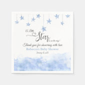 Twinkle Twinkle Little Star Blue Boy Baby Shower Serviette (Vorderseite)