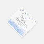Twinkle Twinkle Little Star Blue Boy Baby Shower Serviette (Ecke)