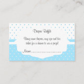 Twinkle, Twinkle Little Star - Blue Diaper Raffle Begleitkarte (Rückseite)