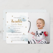 Twinkle Twinkle Little Star Blue Foto Geburtstag