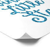 Twinkle Twinkle Little Star Blue Glitzer Poster (Ecke)