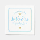 Twinkle Twinkle Little Star Blue Gold Baby Dusche Serviette (Vorderseite)