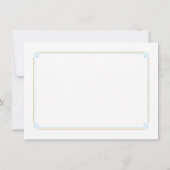 Twinkle Twinkle Little Star Blue Gold Vielen Dank Dankeskarte (Rückseite)