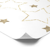 Twinkle Twinkle Little Star Blue Guest Book Sign Poster (Ecke)