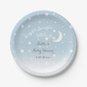 Twinkle Twinkle Little Star Blue Paper Plate Pappteller (Vorderseite)