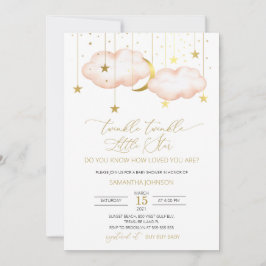 Twinkle Twinkle Little Star, Blush Moon und Stars Einladung