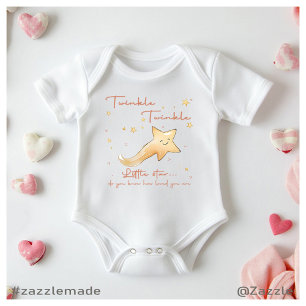 Twinkle Twinkle Little Star Boho Herbst Personalis Baby Strampler