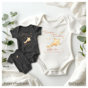 Twinkle Twinkle Little Star Boho Herbst Personalis Baby Strampler