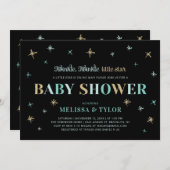 Twinkle Twinkle Little Star Boy Baby Dusche Einladung (Vorne/Hinten)