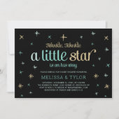 Twinkle Twinkle Little Star Boy Baby Dusche Einladung (Vorderseite)