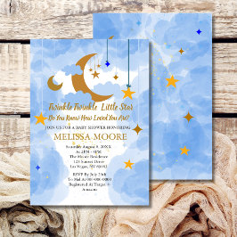 Twinkle Twinkle Little Star Boy Baby Dusche Einladung