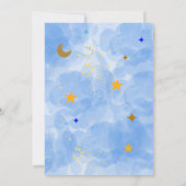 Twinkle Twinkle Little Star Boy Baby Dusche Einladung (Rückseite)
