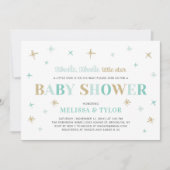 Twinkle Twinkle Little Star Boy Baby Dusche Einladung (Vorderseite)